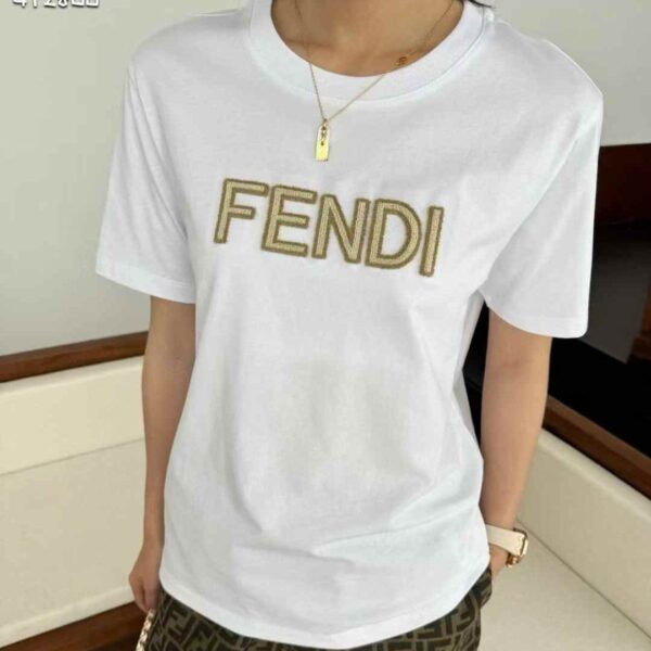 Fendi White Oversized T-shirt For Women