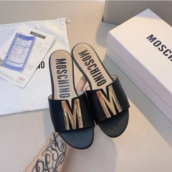 Moschino Black Slip On Flat For Women