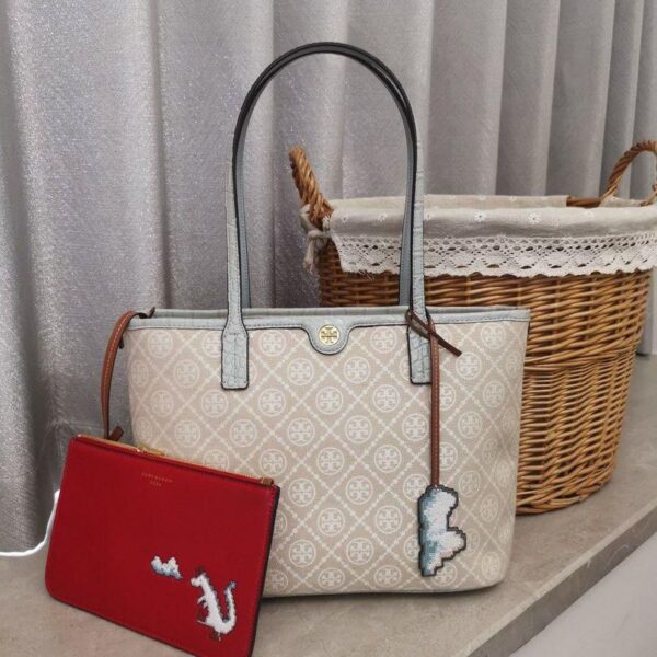 TB T Monogram Cloud Zip Tote Bag