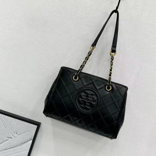 TB Fleming Black Medium Tote Bag