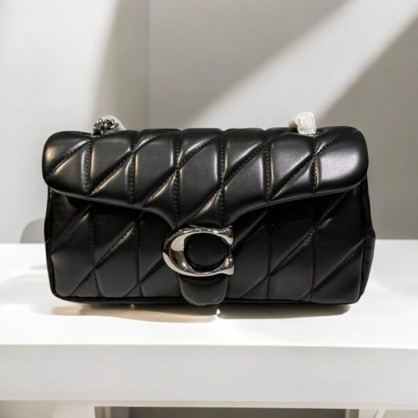 Coach Tabby 26 All Black Quilted Sling Bag (With Box)