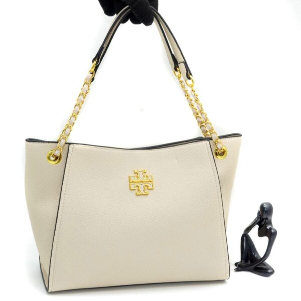 TB Britten White Tote Bag