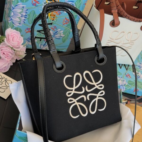 Loewe Anagram Black Mini Tote Bag (With Box)