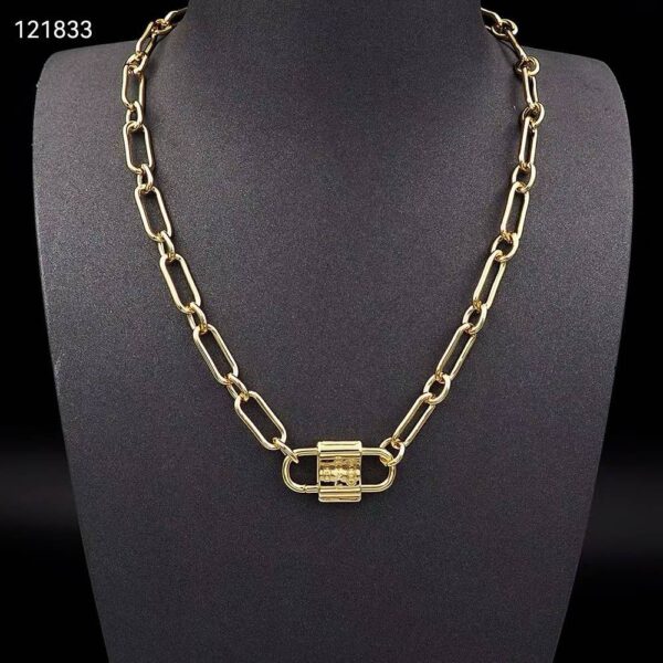 Tiffany & Co Golden Double Lock Necklace