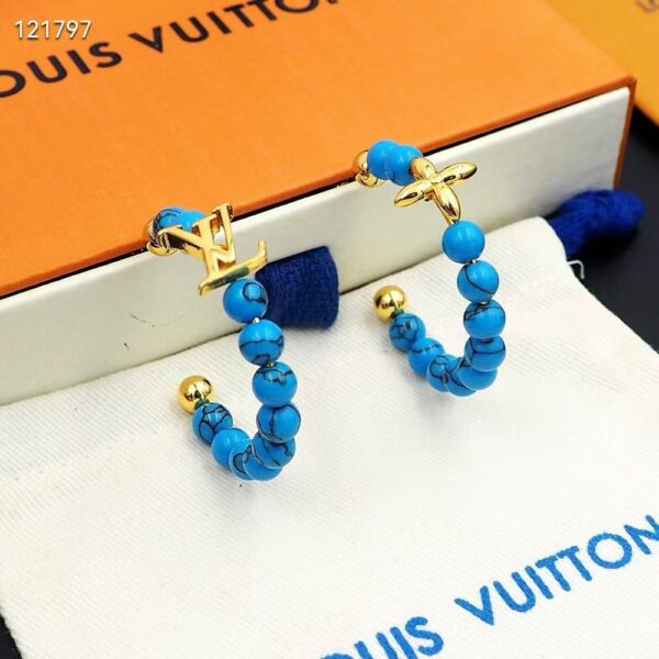 LV Blue Beads Earring