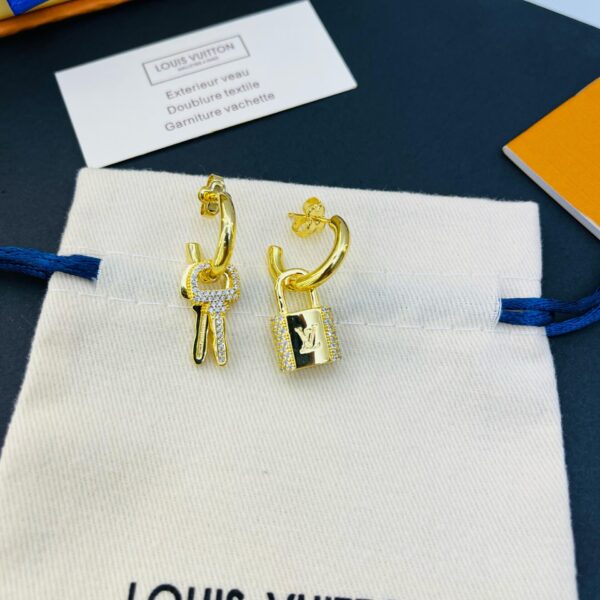 LV Lock N Key Earring