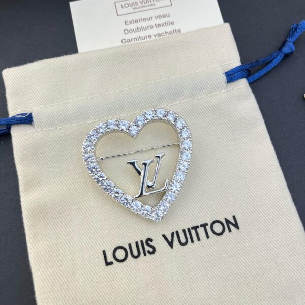 LV Love Silver Brooch