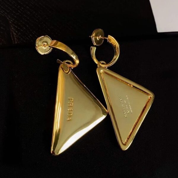 Prada Golden Triangle Earring