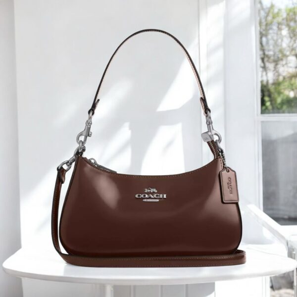 Coach Teri Leatherate Brown Sling Bag (With Box)