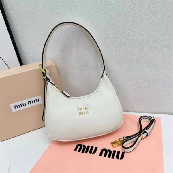 Miu Miu White Hobo Shoulder Bag (With Box)