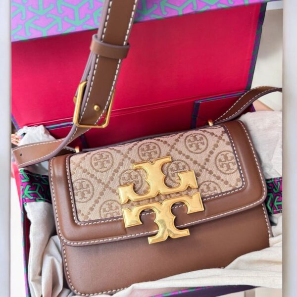 TB Small Eleanor Brown Shoulder Bag (With Box)