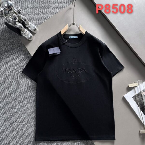Prada Logo Black Tshirt For Men