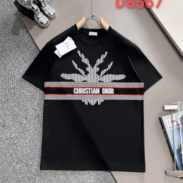 CD Monogram Black Tshirt For Men