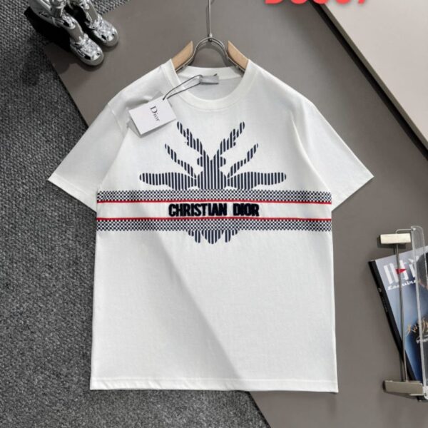 CD Monogram White Tshirt For Men