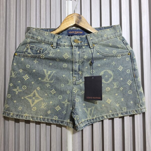 LV Monogram Denim Shorts For Women