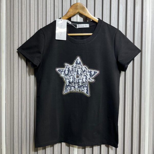 CD Star Black T-shirt For Women