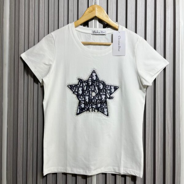 CD Star White T-shirt For Women