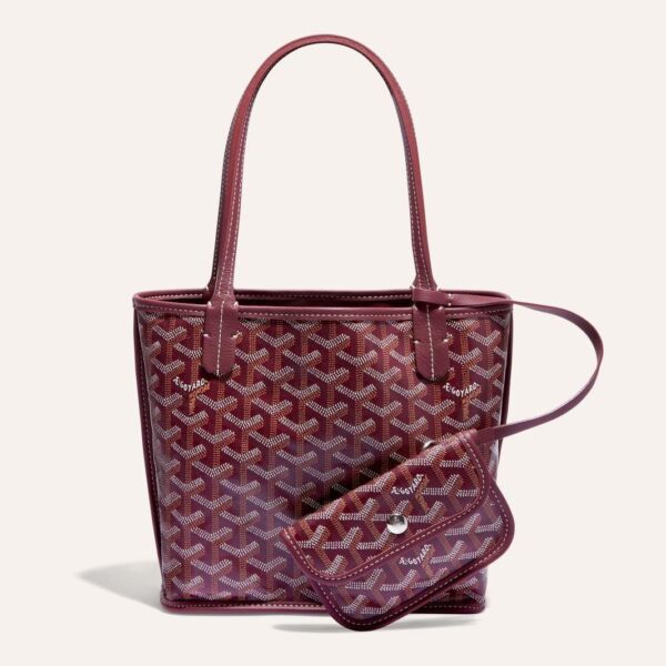 Goyard Anjou Mini Inside Out Burgundy Tote