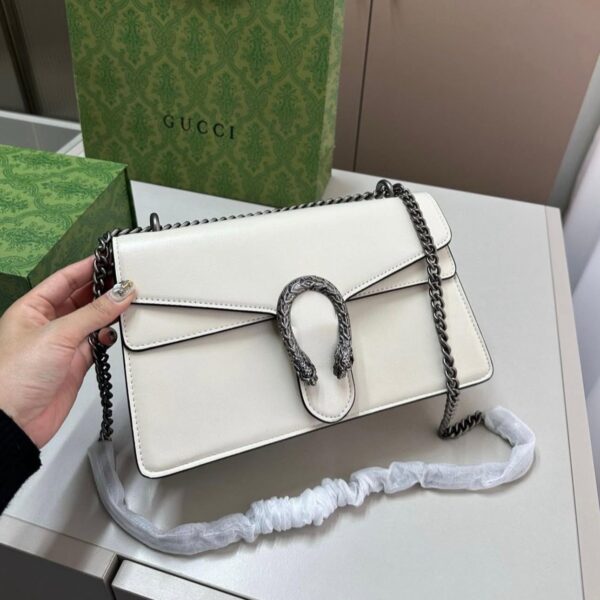 GG Dionysus White Shinny Sling Bag (With Box)
