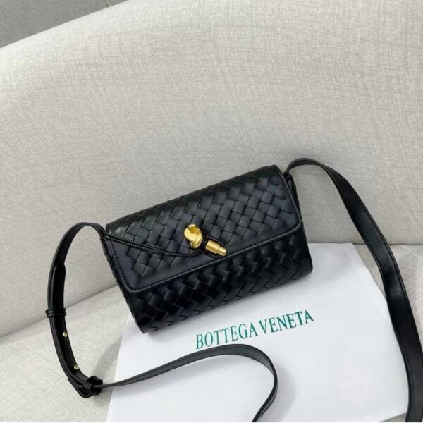 Bottega Veneta Andiamo Black Crossbody Bag (With Box)