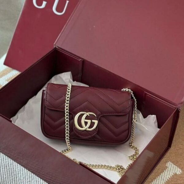 GG Marmont Mini Wine Sling Bag (With Double Box)
