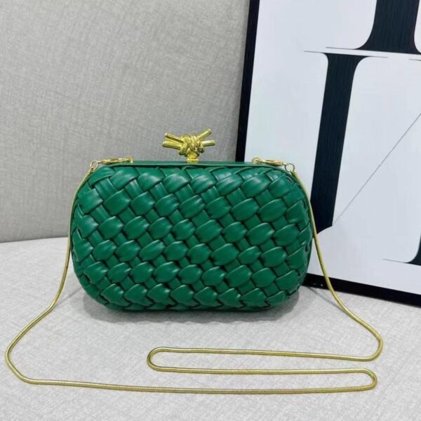Bottega Venetta Knot Green Clutch (With Box)