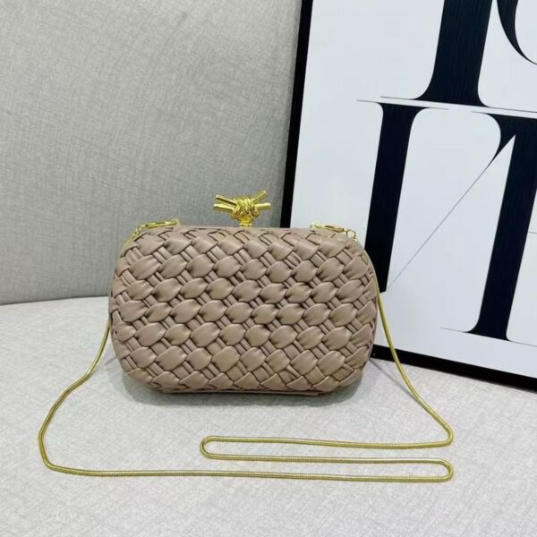 Bottega Venetta Knot Khaki Clutch (With Box)