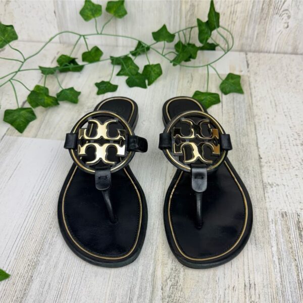 TB Miller Black Thong Sandal  For Women
