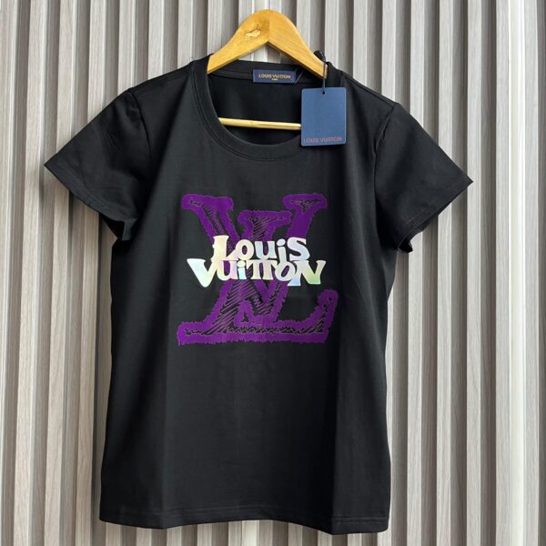 LV Black Mono Tshirt For Women