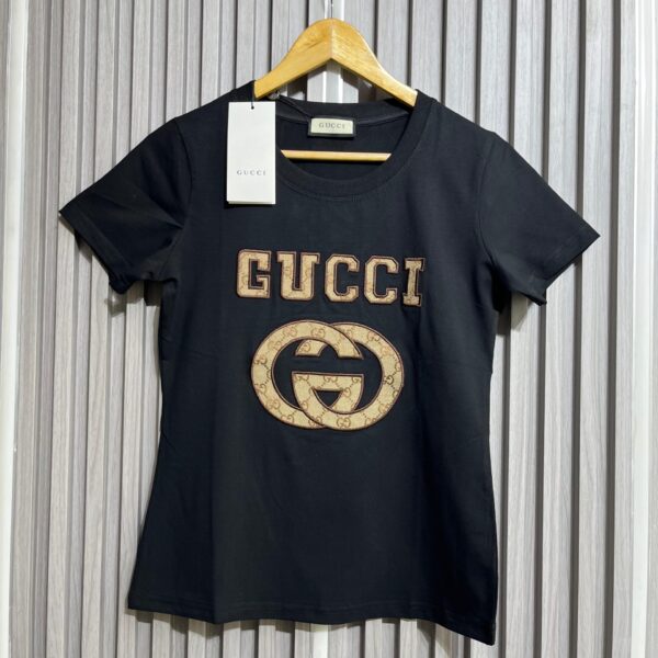 GG Black Monogram T-shirt For Women