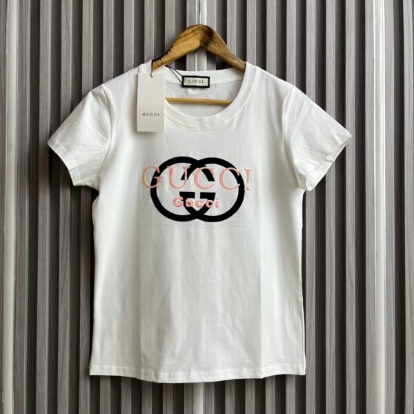 GG Logo White Tshirt For Women