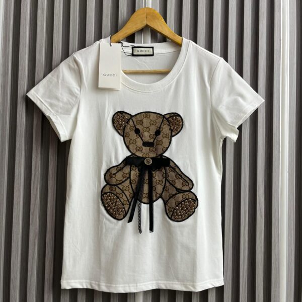 GG Teddy White Tshirt For Women