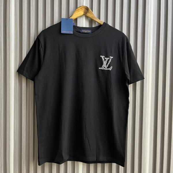 LV Mono Black Oversized T-shirt  For Women
