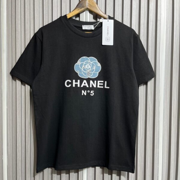 CC Flower Black Oversized T-shirt  For Women