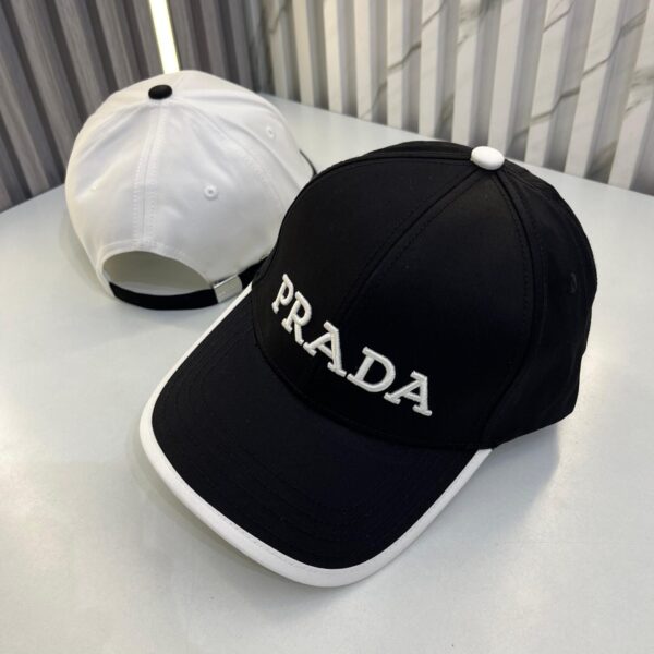 Prada Black White Baseball Cap