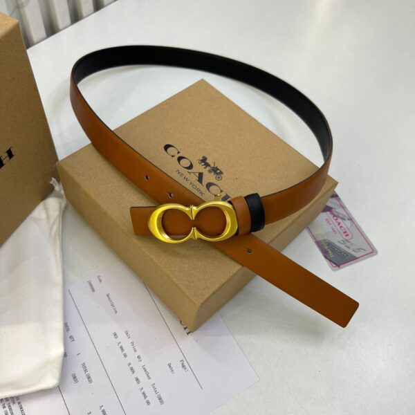 Coach Black Brown Reversible  Belt