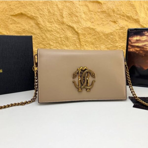 Roberto Cavali Plaque Apricot Sling Bag (With Box)