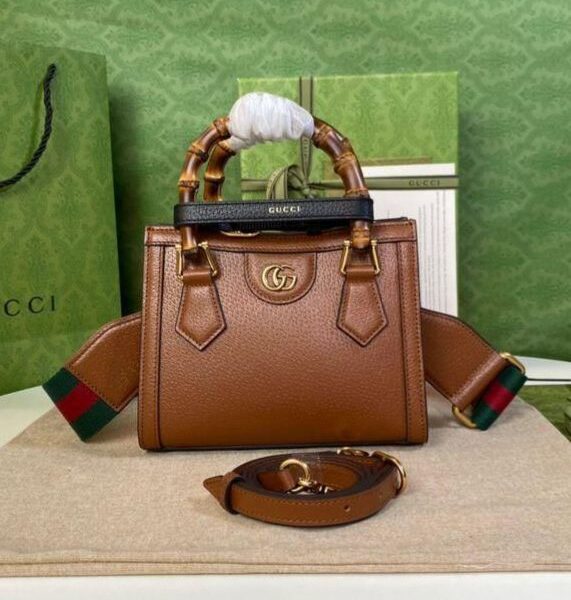 GG Diana Brown Premium Handbag (With Double Box)