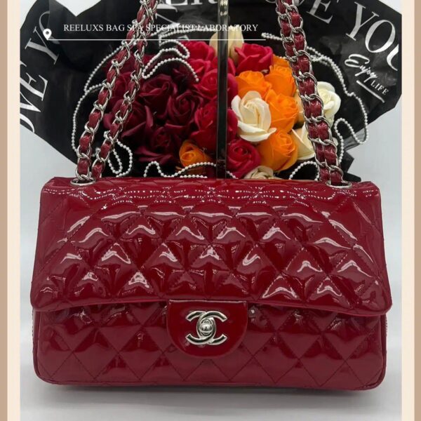 CC Jumbo Maroon Patent Sling Bag (With Box)
