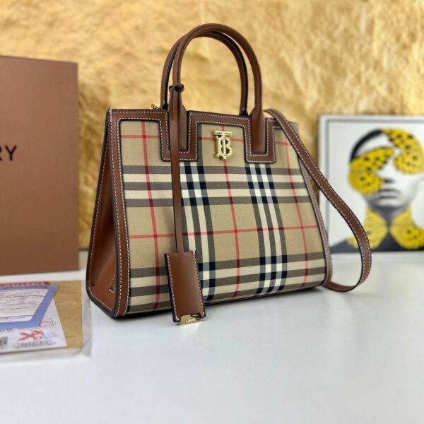 Burberry TB Frances Signature Handbag (With Box)