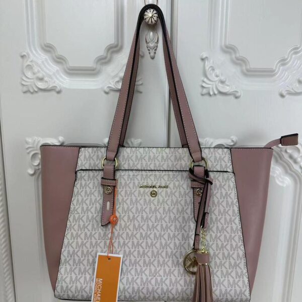 MK Sullivan Beige Pink Tote Bag