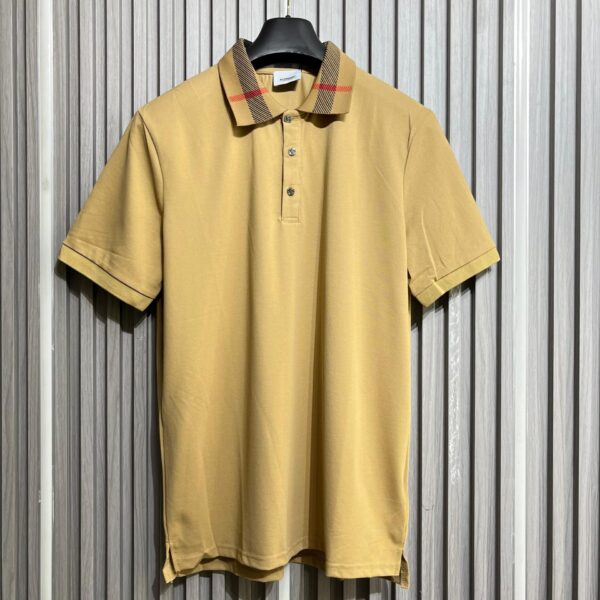 Burberry Check collar Khaki colour Men’s Polo Tshirt