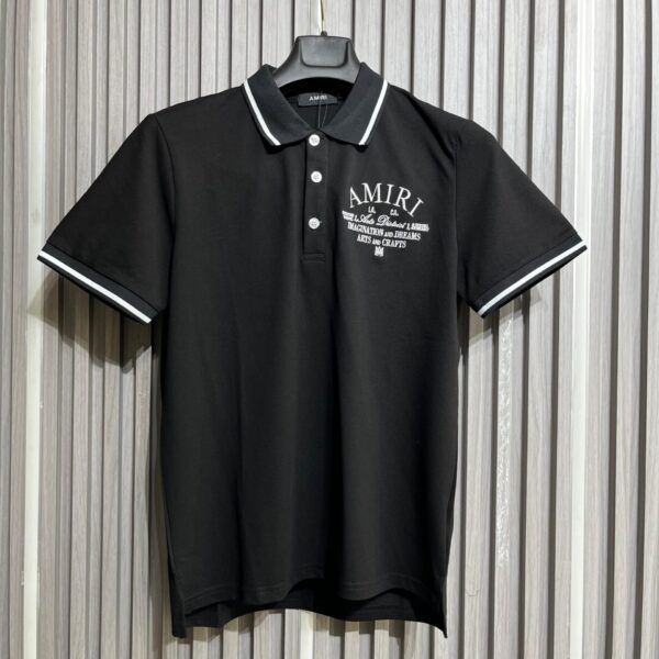 Amiri Logo Black Men’s Polo Tshirt