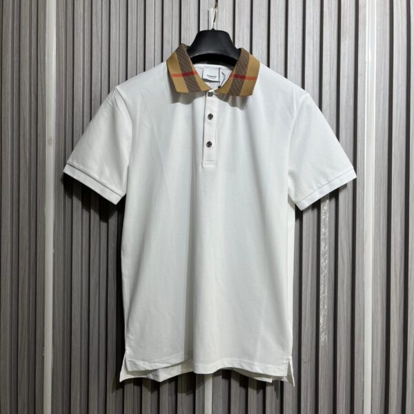 Burberry Check collar White Men’s Polo Tshirt