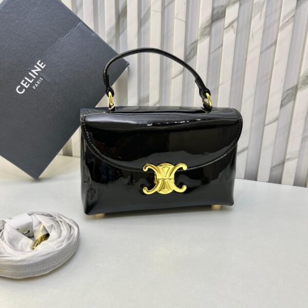 Celine Underarm Black Patent Sling bag (With Box)
