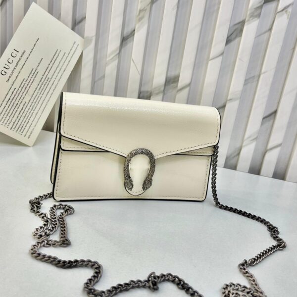 GG Dionysus White Shinny Small Sling Bag (With Box)