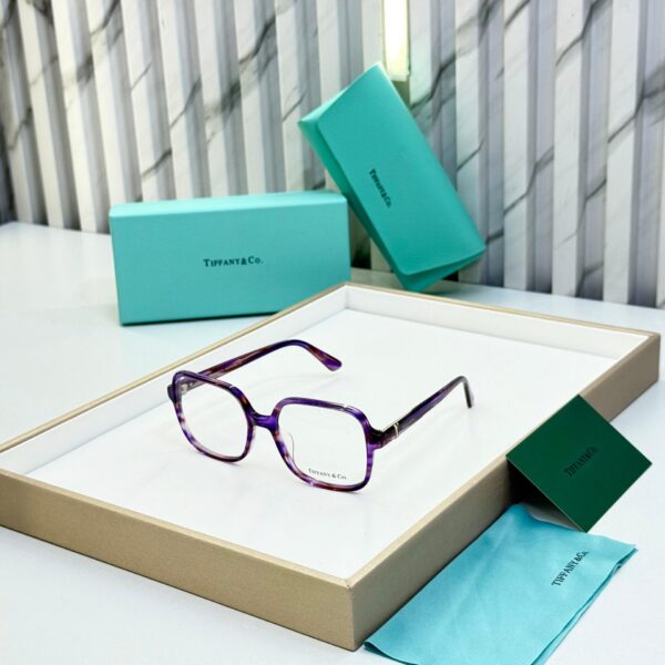 Tiffany & Co. Gold Purple Square Women’s Eyeglasses