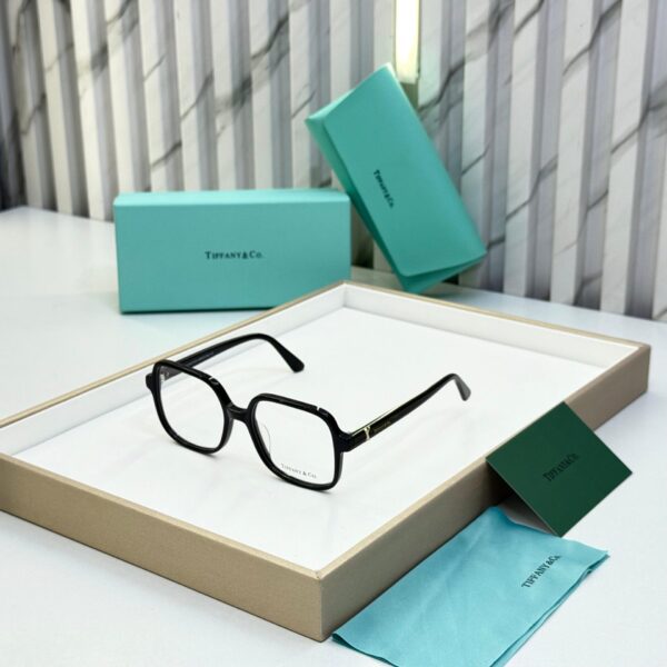 Tiffany & Co. Gold Black Square Women’s Eyeglasses