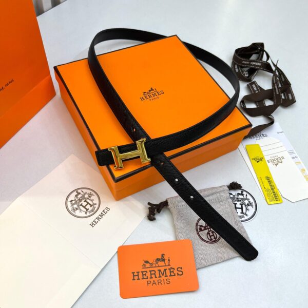 Hermès Constance H Buckle Black Belt