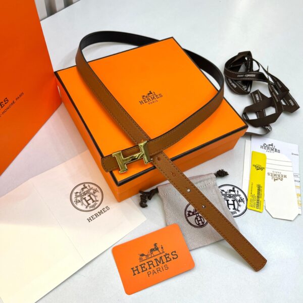 Hermes Constance H Buckle Brown Belt